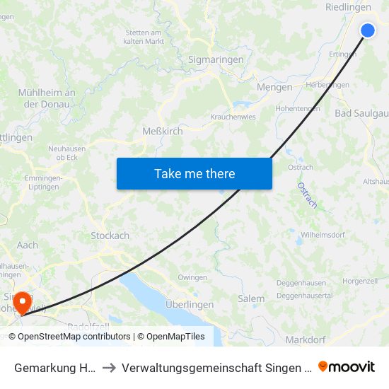 Gemarkung Heudorf to Verwaltungsgemeinschaft Singen (Hohentwiel) map