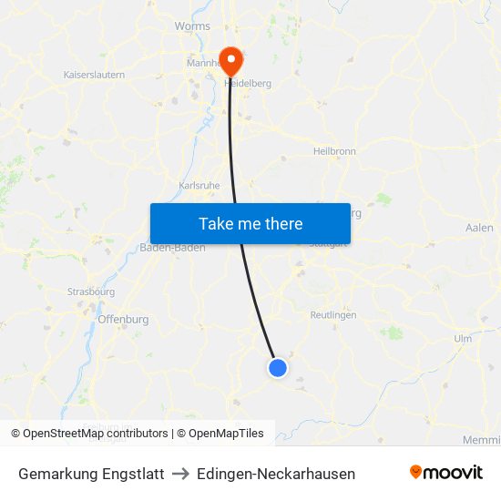 Gemarkung Engstlatt to Edingen-Neckarhausen map