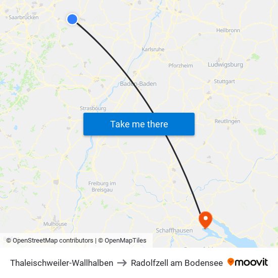 Thaleischweiler-Wallhalben to Radolfzell am Bodensee map