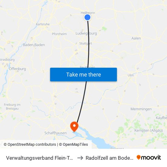 Verwaltungsverband Flein-Talheim to Radolfzell am Bodensee map