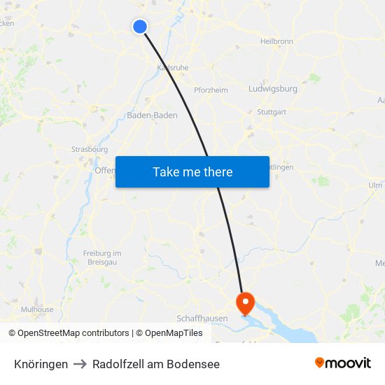 Knöringen to Radolfzell am Bodensee map