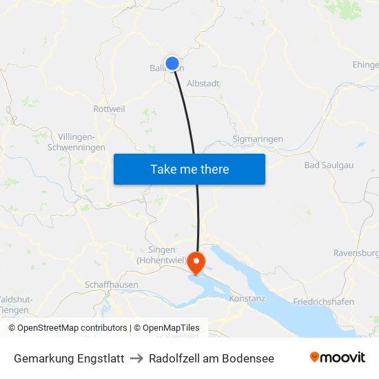 Gemarkung Engstlatt to Radolfzell am Bodensee map