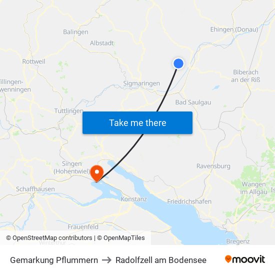 Gemarkung Pflummern to Radolfzell am Bodensee map