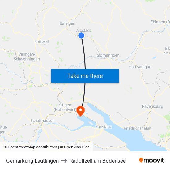 Gemarkung Lautlingen to Radolfzell am Bodensee map