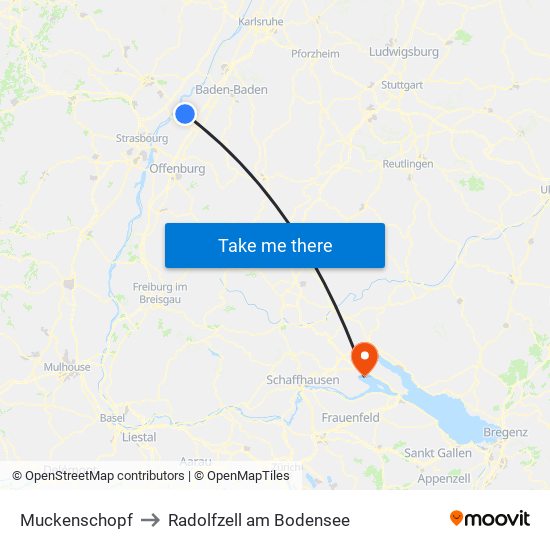 Muckenschopf to Radolfzell am Bodensee map