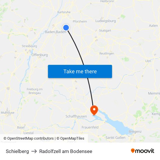 Schielberg to Radolfzell am Bodensee map