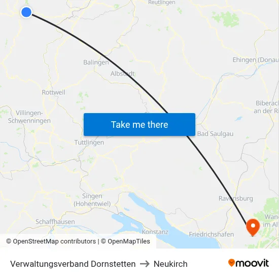 Verwaltungsverband Dornstetten to Neukirch map