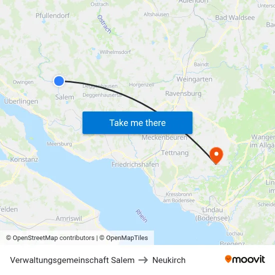 Verwaltungsgemeinschaft Salem to Neukirch map