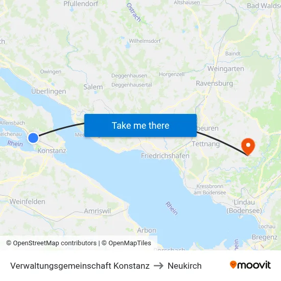 Verwaltungsgemeinschaft Konstanz to Neukirch map