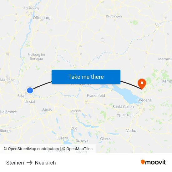 Steinen to Neukirch map