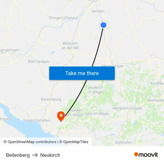 Bellenberg to Neukirch map