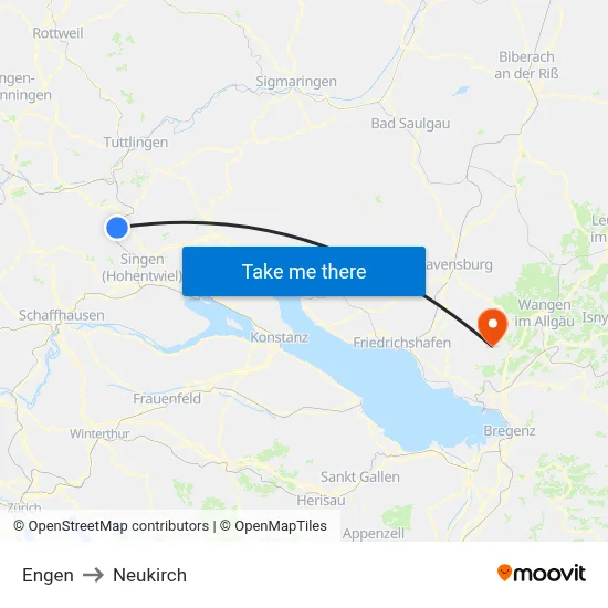 Engen to Neukirch map