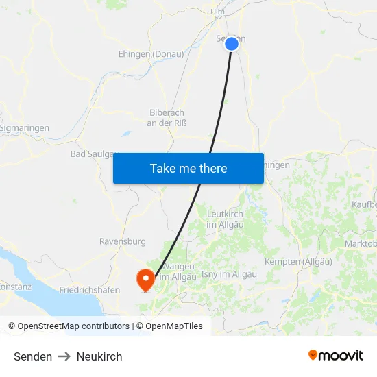 Senden to Neukirch map