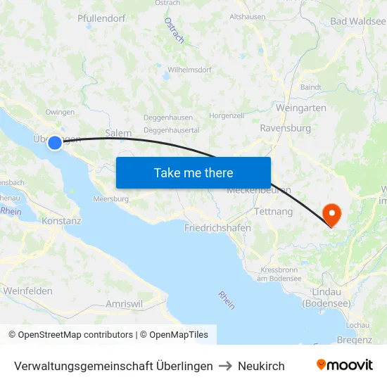 Verwaltungsgemeinschaft Überlingen to Neukirch map