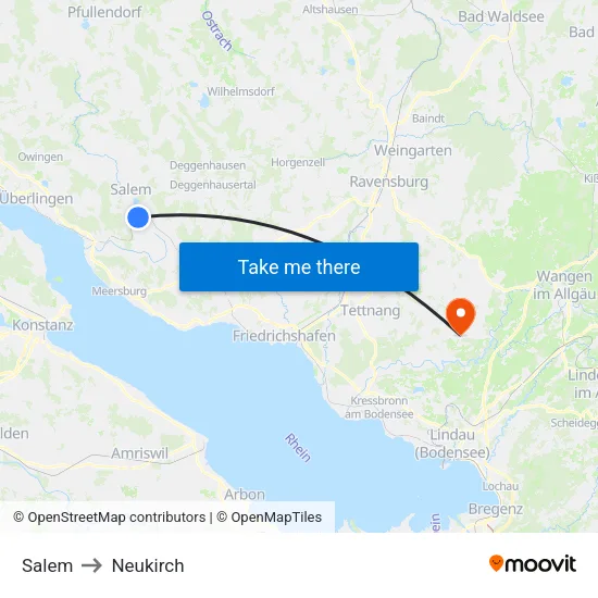 Salem to Neukirch map