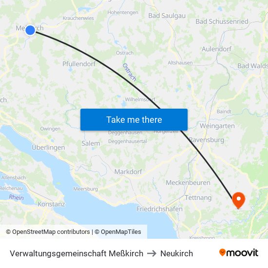 Verwaltungsgemeinschaft Meßkirch to Neukirch map