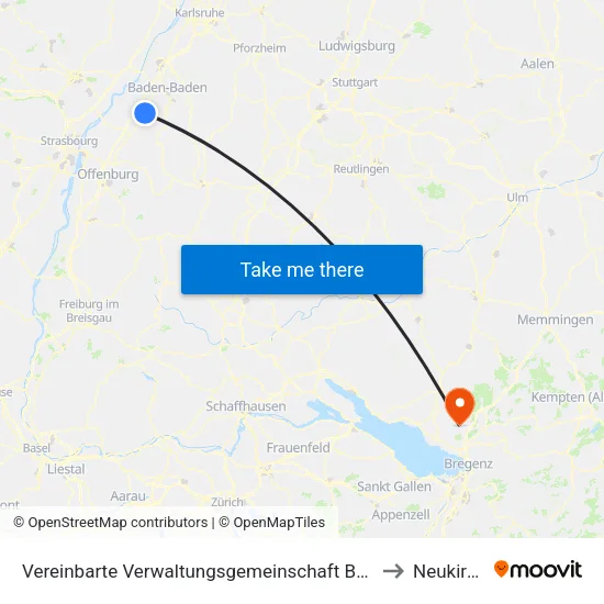 Vereinbarte Verwaltungsgemeinschaft Bühl to Neukirch map