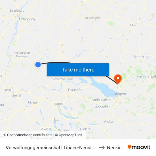 Verwaltungsgemeinschaft Titisee-Neustadt to Neukirch map