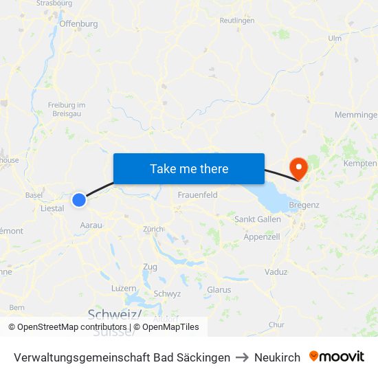 Verwaltungsgemeinschaft Bad Säckingen to Neukirch map