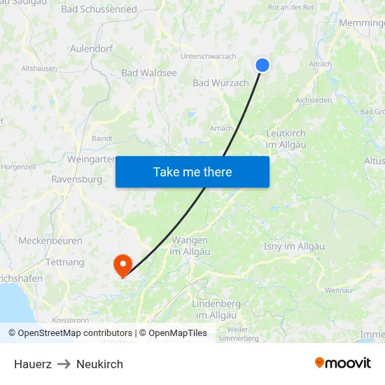 Hauerz to Neukirch map