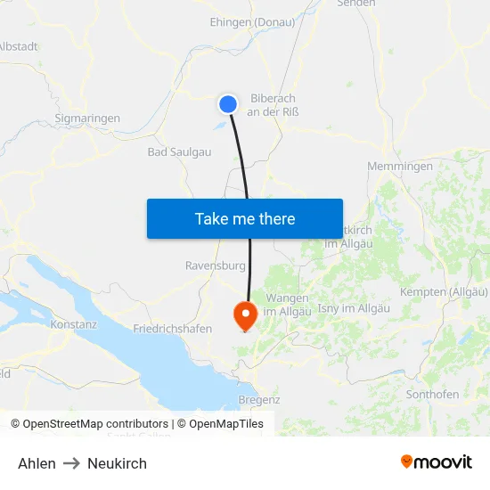Ahlen to Neukirch map