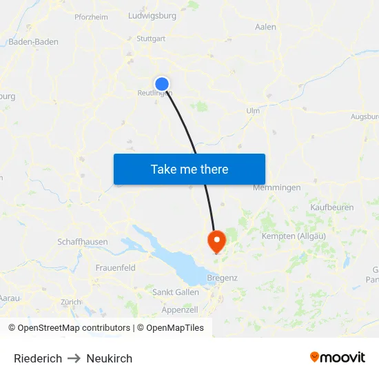 Riederich to Neukirch map