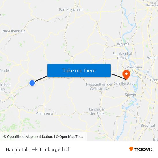 Hauptstuhl to Limburgerhof map