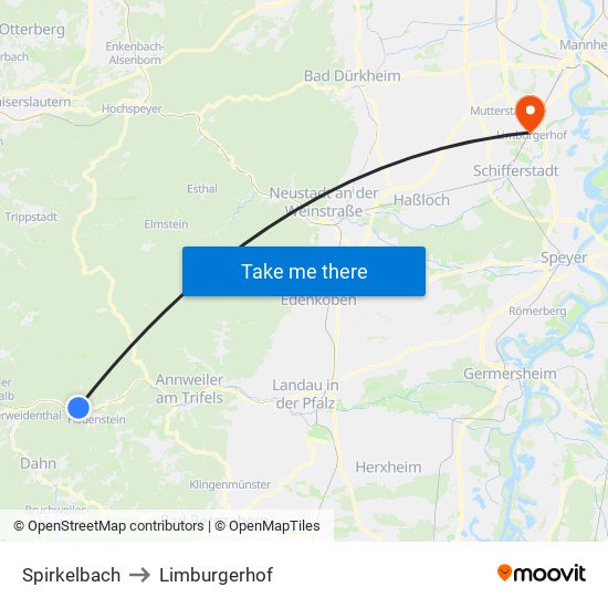 Spirkelbach to Limburgerhof map