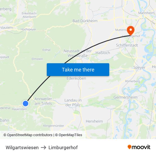 Wilgartswiesen to Limburgerhof map