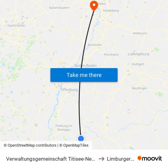 Verwaltungsgemeinschaft Titisee-Neustadt to Limburgerhof map