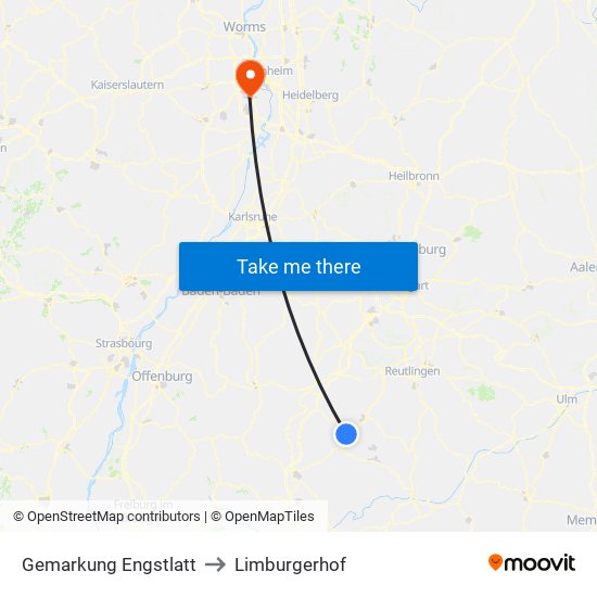 Gemarkung Engstlatt to Limburgerhof map