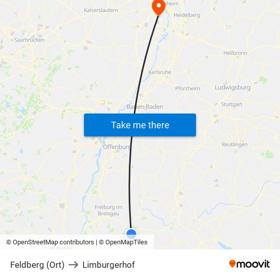 Feldberg (Ort) to Limburgerhof map