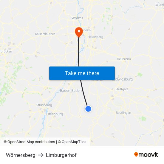 Wörnersberg to Limburgerhof map