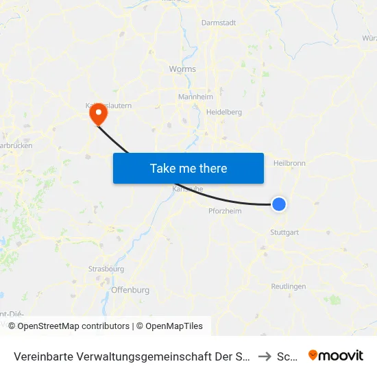 Vereinbarte Verwaltungsgemeinschaft Der Stadt Bietigheim-Bissingen to Schopp map