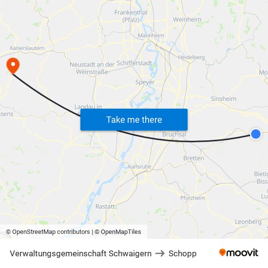 Verwaltungsgemeinschaft Schwaigern to Schopp map