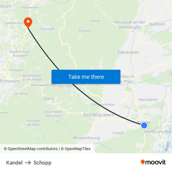 Kandel to Schopp map