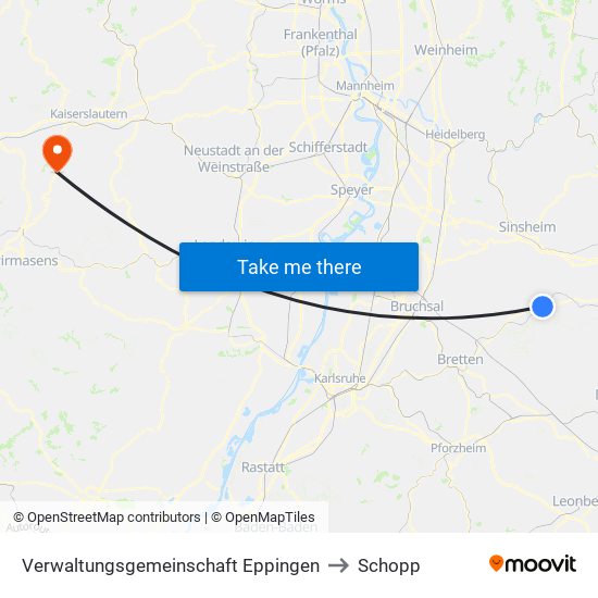 Verwaltungsgemeinschaft Eppingen to Schopp map