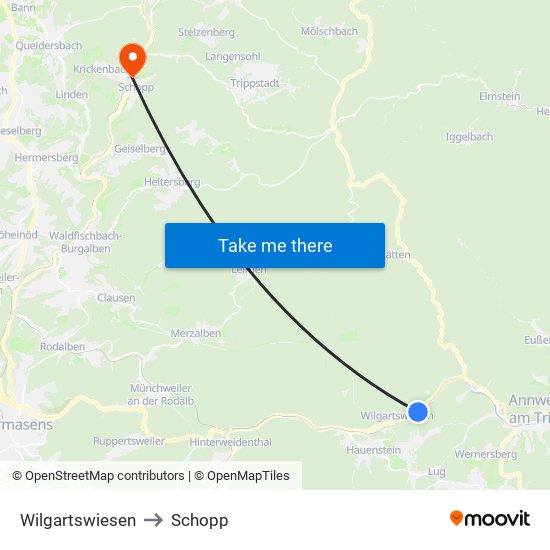 Wilgartswiesen to Schopp map