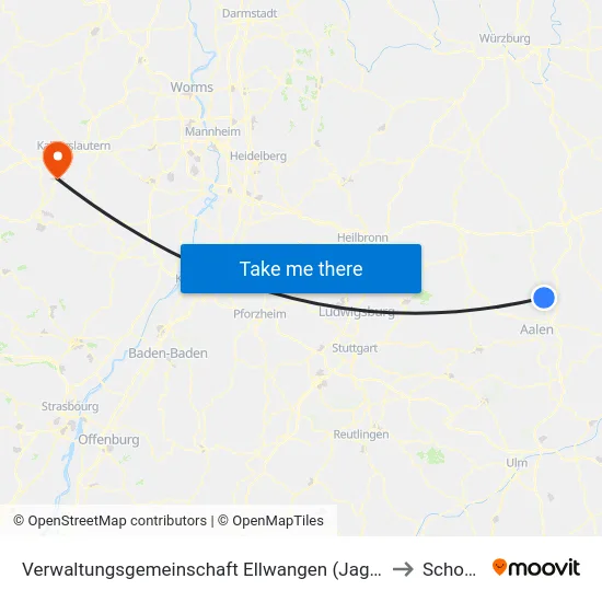 Verwaltungsgemeinschaft Ellwangen (Jagst) to Schopp map