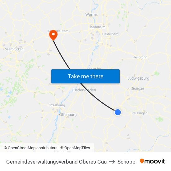 Gemeindeverwaltungsverband Oberes Gäu to Schopp map