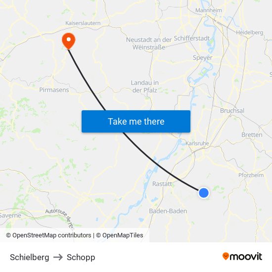 Schielberg to Schopp map