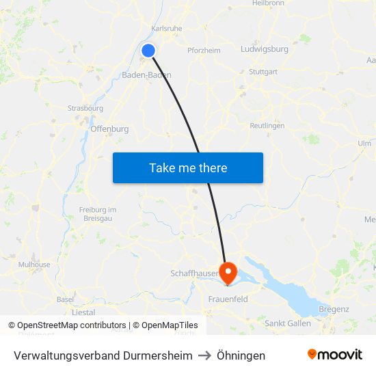 Verwaltungsverband Durmersheim to Öhningen map