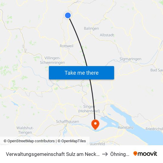 Verwaltungsgemeinschaft Sulz am Neckar to Öhningen map