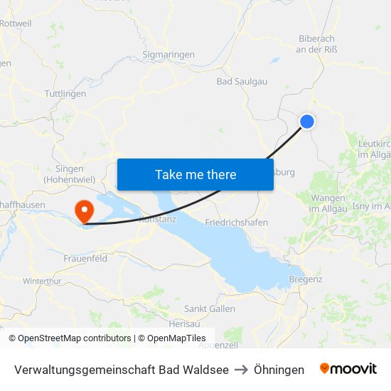 Verwaltungsgemeinschaft Bad Waldsee to Öhningen map