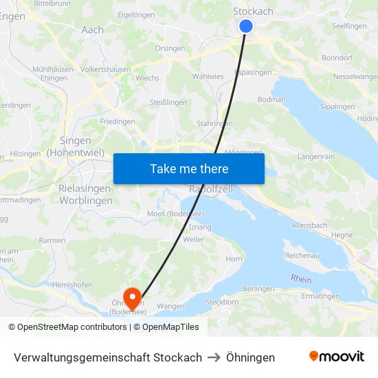 Verwaltungsgemeinschaft Stockach to Öhningen map