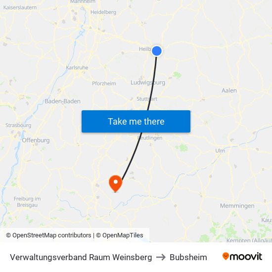 Verwaltungsverband Raum Weinsberg to Bubsheim map