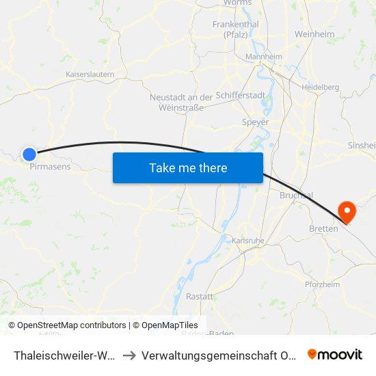 Thaleischweiler-Wallhalben to Verwaltungsgemeinschaft Oberderdingen map