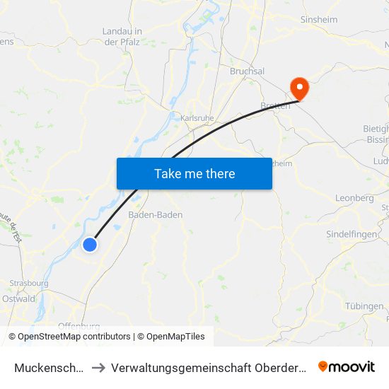 Muckenschopf to Verwaltungsgemeinschaft Oberderdingen map