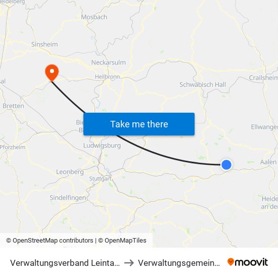 Verwaltungsverband Leintal-Frickenhofer Höhe to Verwaltungsgemeinschaft Eppingen map