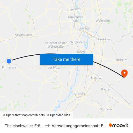 Thaleischweiler-Fröschen to Verwaltungsgemeinschaft Eppingen map